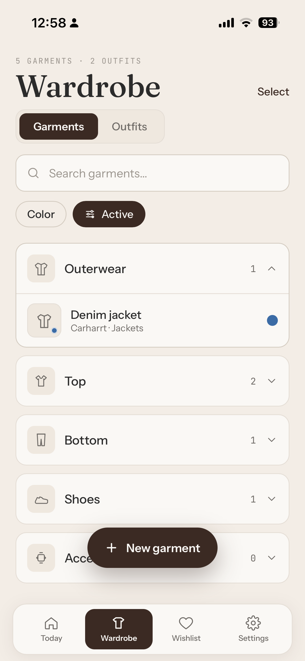 Droby — wardrobe